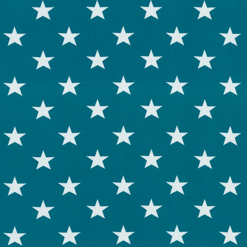 Preview: Jersey Swafing - Sterne - 3,5 cm - Petrol2